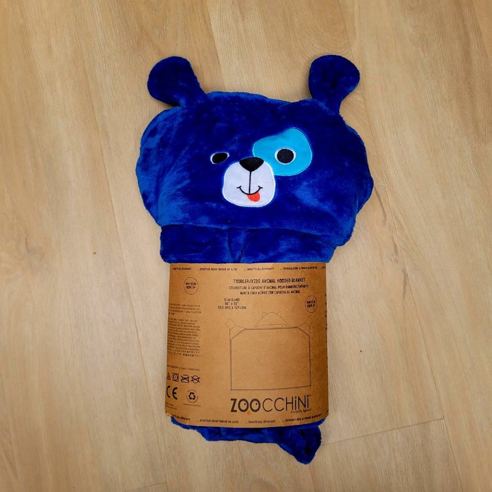 1. ZOOCCHINI Toddler/Kids Animal Hooded Blanket Duffy the Dog.  Ages 3+.  NIP